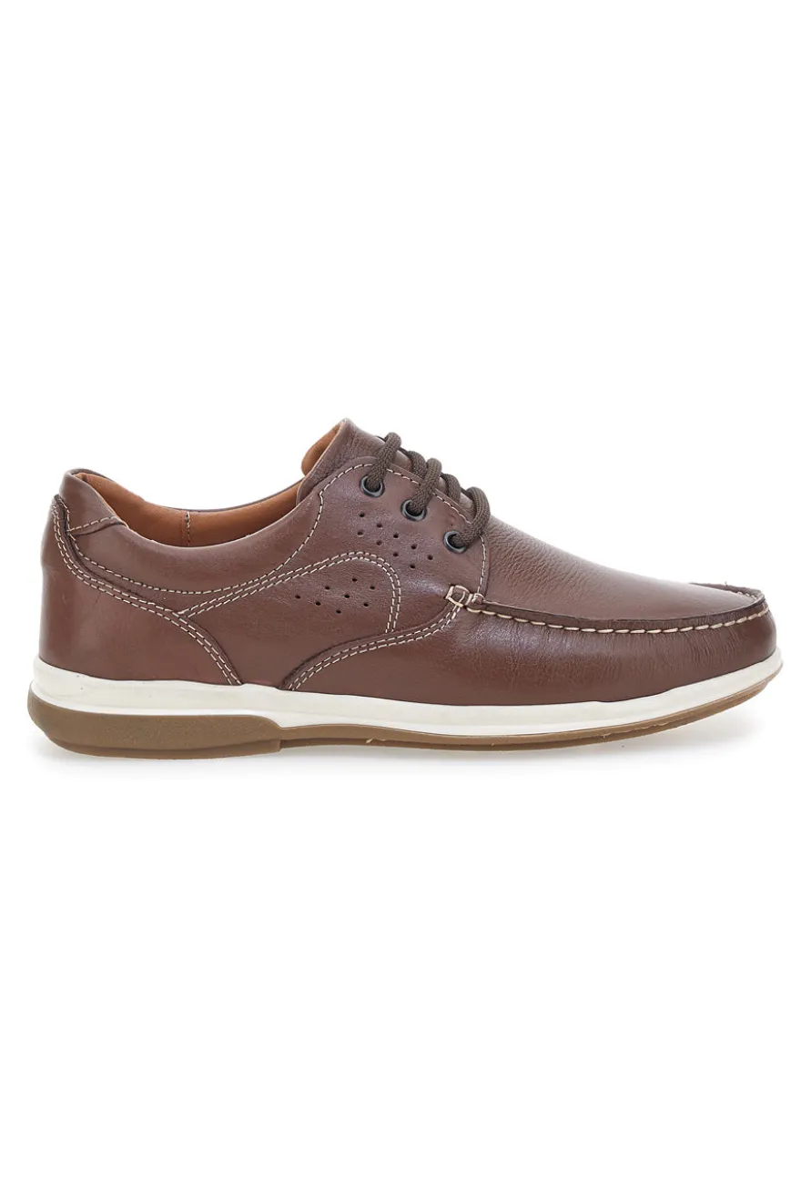 Scarpe Stringate Marroni In Vera Pelle Made in Italy Jerpoint 620