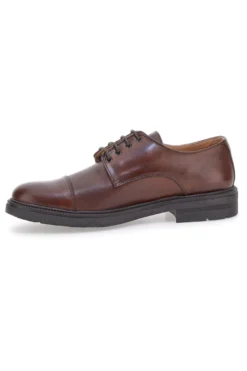 Scarpe stringate marroni in vera pelle Made in Italy Pittarello Focus 222