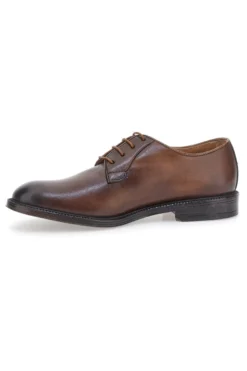 Scarpe stringate marroni vera pelle artigianali made in Italy Pittarello plus 1145