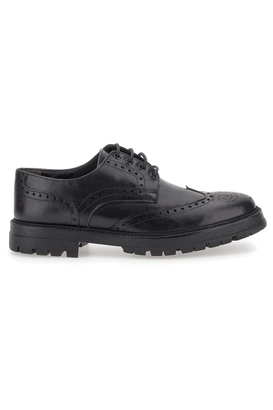 Scarpe Stringate Nere Con Decorazione Duilio Pittarello Focus 2240