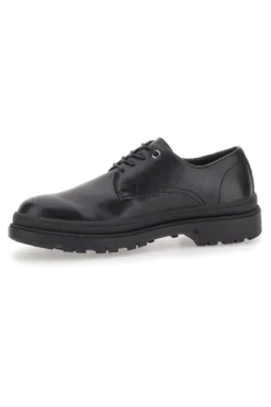 Scarpe Stringate Nere Con Punta Arrotondata Johes Land 2308105