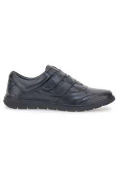 Scarpe Stringate Nere in Pelle Con Strappo Max Dillan