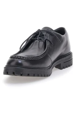 Scarpe Stringate Nere In Pelle Altemberg 2202
