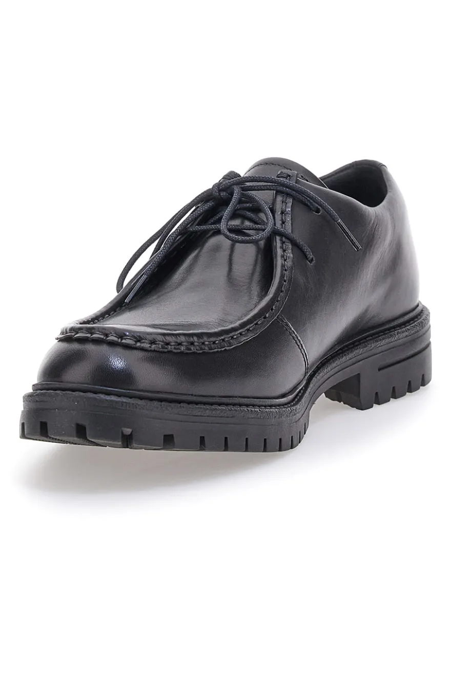 Scarpe Stringate Nere In Pelle Altemberg 2202