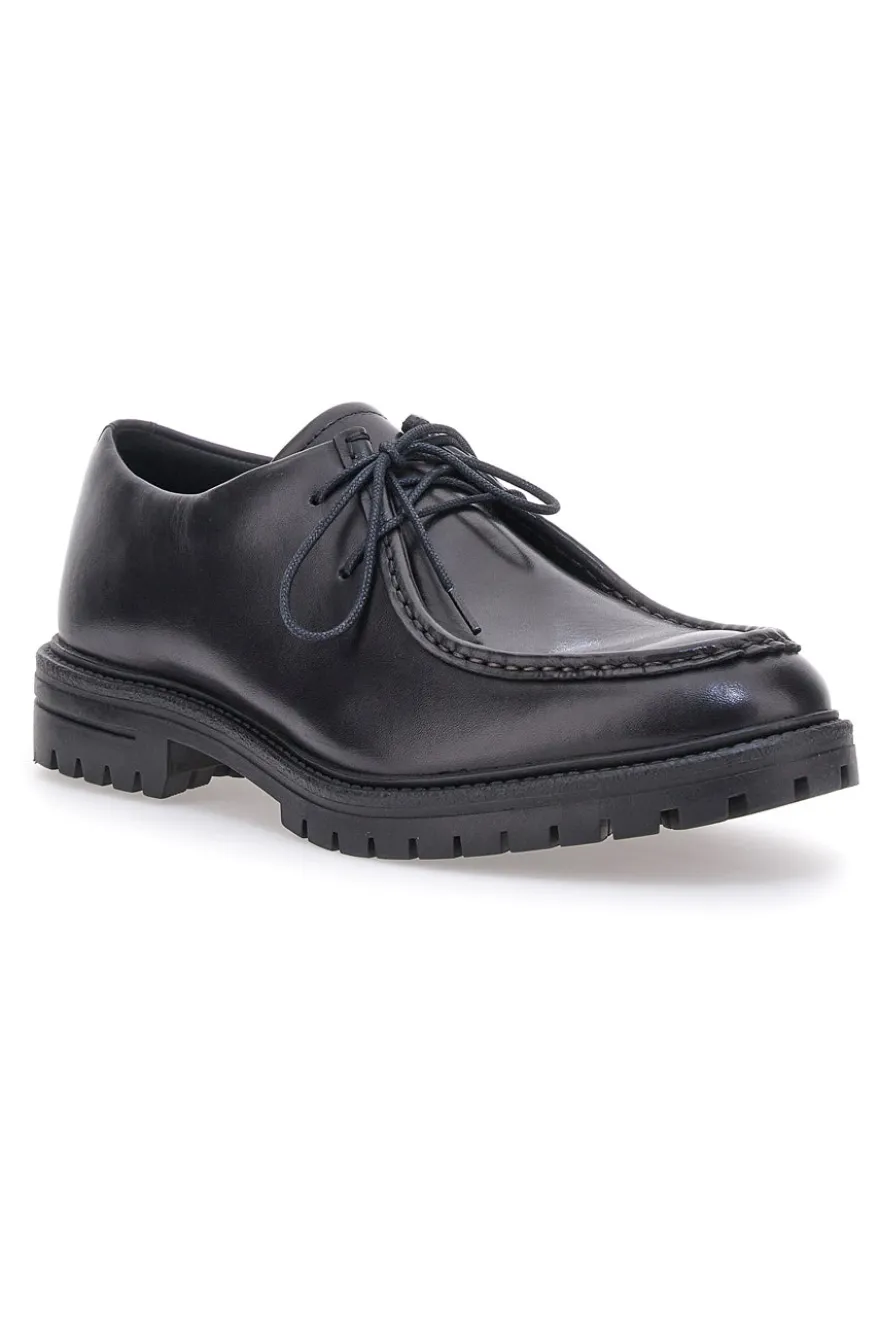 Scarpe Stringate Nere In Pelle Altemberg 2202
