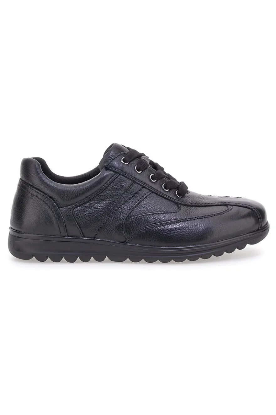 Scarpe stringate nere in vera pelle Claremorris 1310460