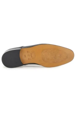 Scarpe stringate nere in vera pelle Made in Italy con suola in cuoio Pittarello 1720