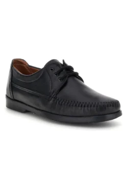 Scarpe stringate nere in vera pelle cuciture a vista made in Italy Pittarello 199