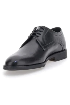 Scarpe Stringate Nere In Vera Pelle Max Dillan 401
