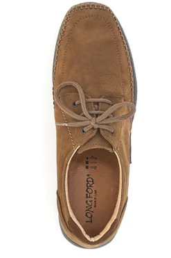 Scarpe Stringate Taupe in Vera Pelle Longford 2023