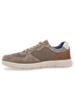 Scarpe stringate taupe traforate con zip laterale Pittarello eco 26111008