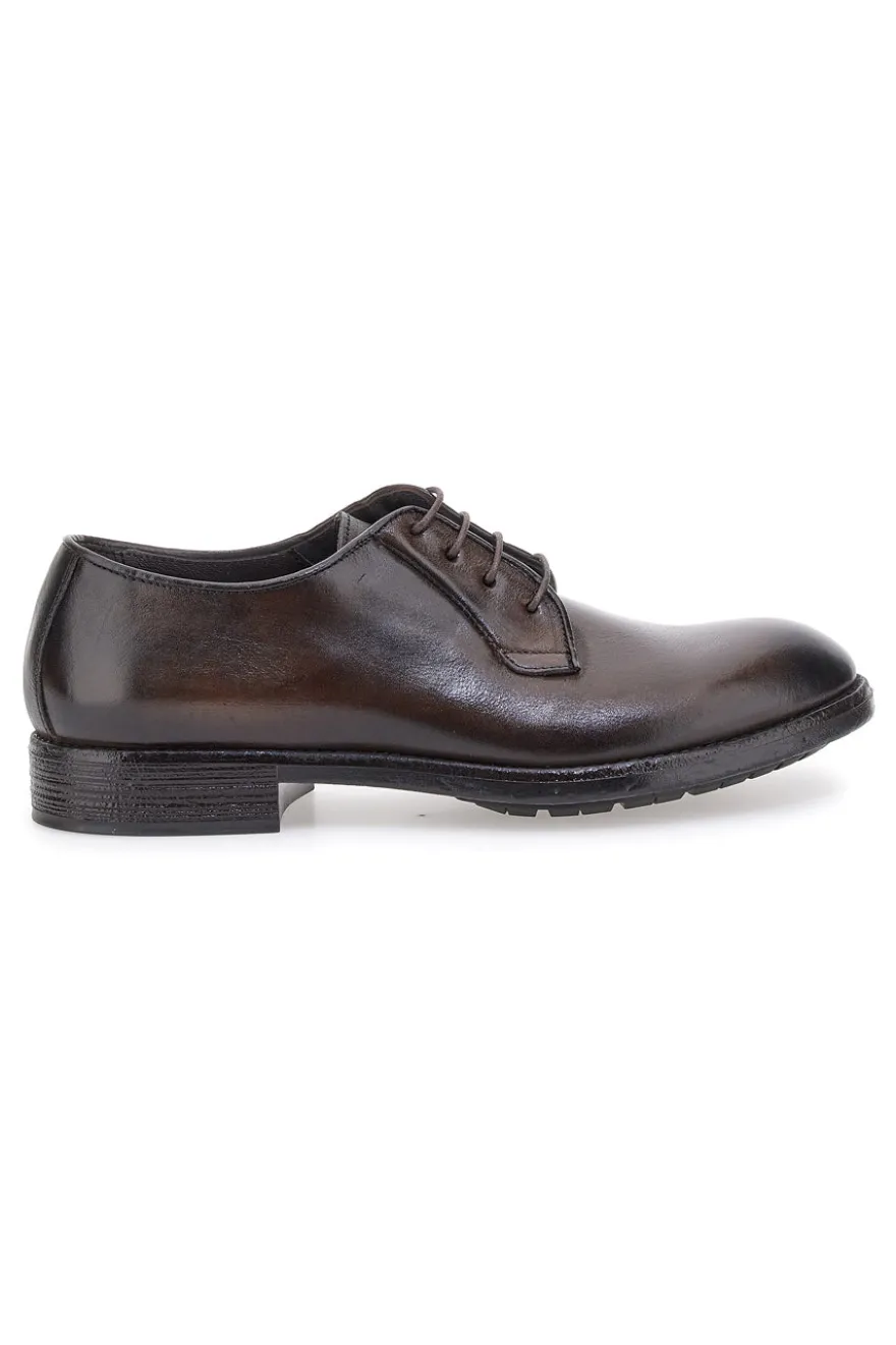 Scarpe stringate testa di moro in vera pelle eleganti Pittarello Plus 1115