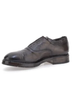 Scarpe stringate testa di moro in vera pelle con fascia elastica Pittarello Plus 1715P