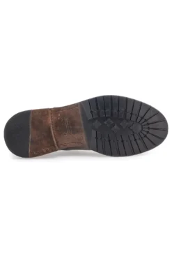 Scarpe stringate testa di moro in vera pelle con fascia elastica Pittarello Plus 1715P