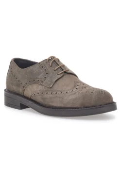 Scarpe Stringate Tortora In Pelle Scamosciata Longford 595