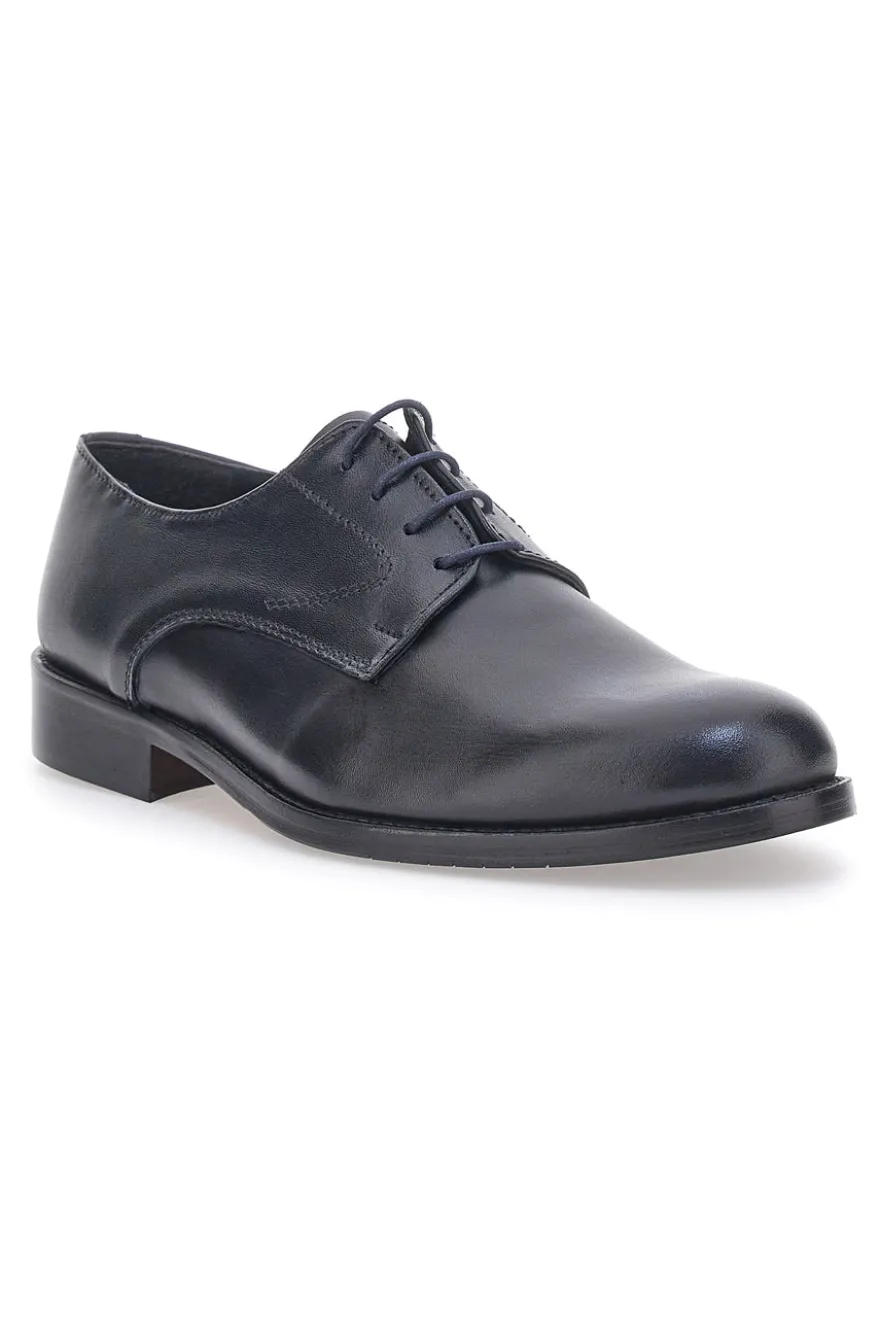 Scarpe Stringate Vera Pelle Nera Pittarello 77201