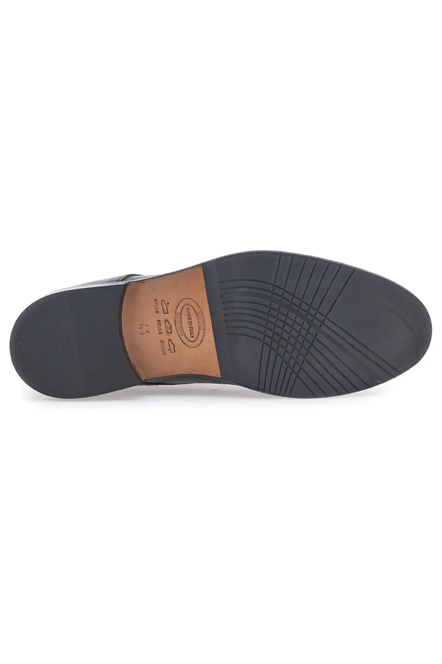 Scarpe Stringate Vera Pelle Nera Pittarello 77201