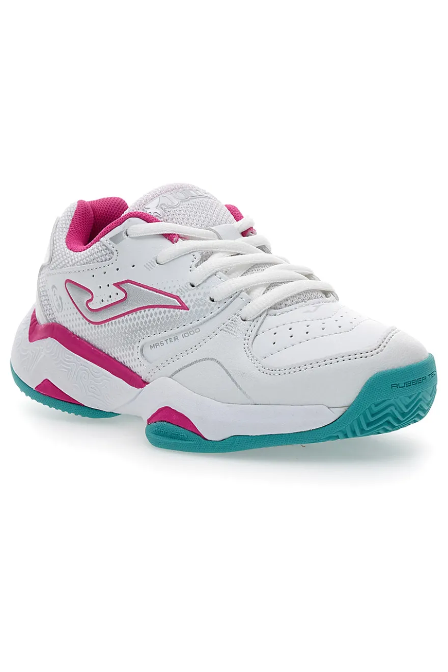Scarpe tennis padel bianche con dettagli rosa Joma Master 1000 JR 2532
