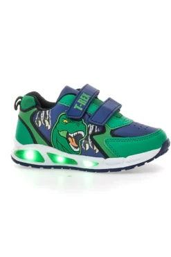 Scarpe verdi con luci e stampa dinosauro Dinosaur S8020167S