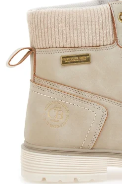 Scarponcini beige con lacci COTTON BELT CBW426A00