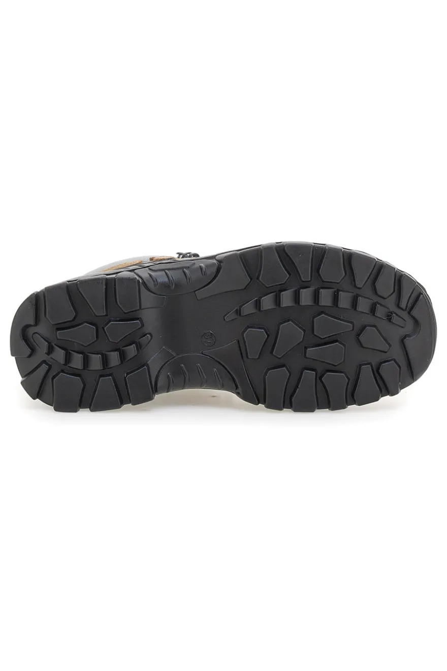 Scarponcini da trekking beige e grigi con suola carrarmato Track down 13342S42