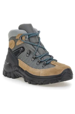 Scarponcini da trekking beige e grigi con suola carrarmato Track down 13342S42