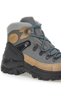 Scarponcini da trekking beige e grigi con suola carrarmato Track down 13342S42