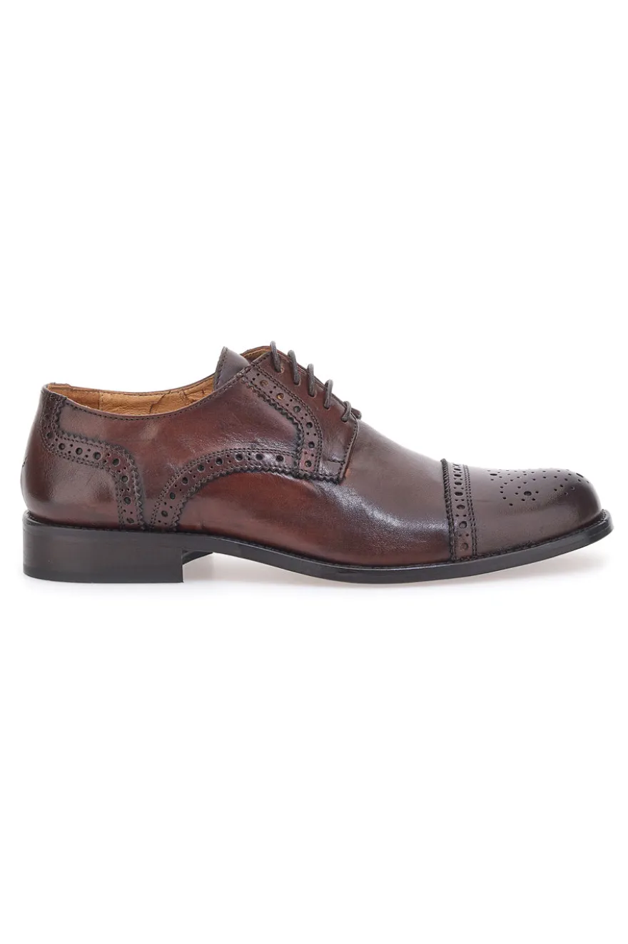 Schnürschuhe Echtleder Holz Pittarello Plus 611
