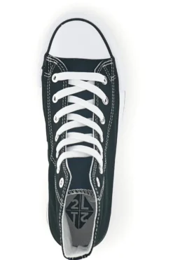 Schwarze Canvas Schnürschuhe 2t2l 8012