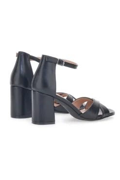 Schwarze First Lady-Sandalen mit Absatz 410