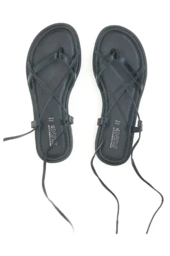 Schwarze Gladiator-Sandalen mit Flip-Flops PITTARELLO SUN A6700101