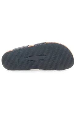 Schwarze Hausschuhe mit Kreuz und verstellbarer Schnalle Made in Italy PITTARELLO TIERRA 335A20630SR