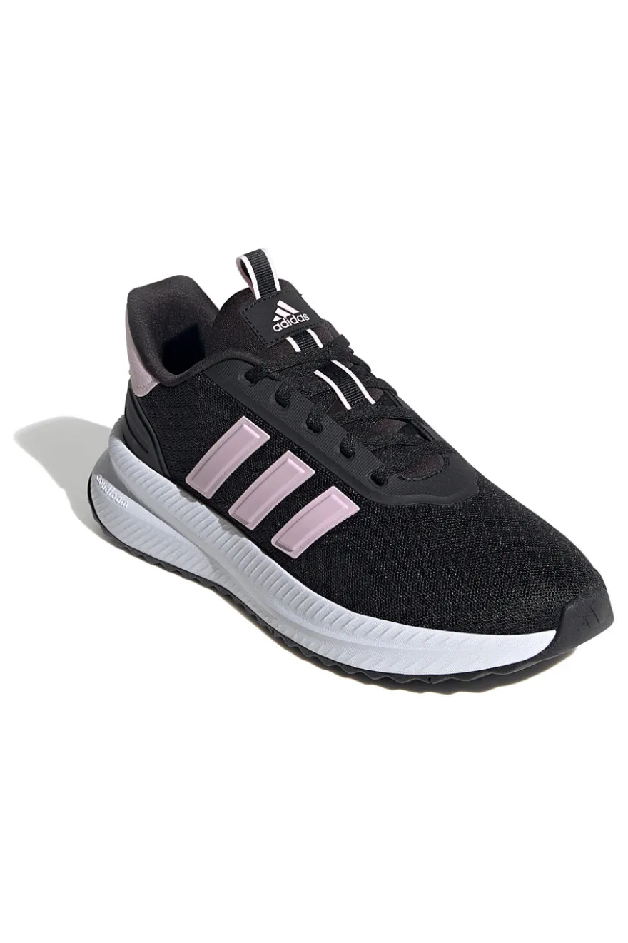 Schwarze Laufschuhe mit rosa Streifen aus atmungsaktivem Mesh Adidas X_PLRPATH