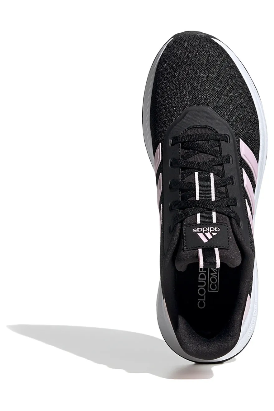 Schwarze Laufschuhe mit rosa Streifen aus atmungsaktivem Mesh Adidas X_PLRPATH