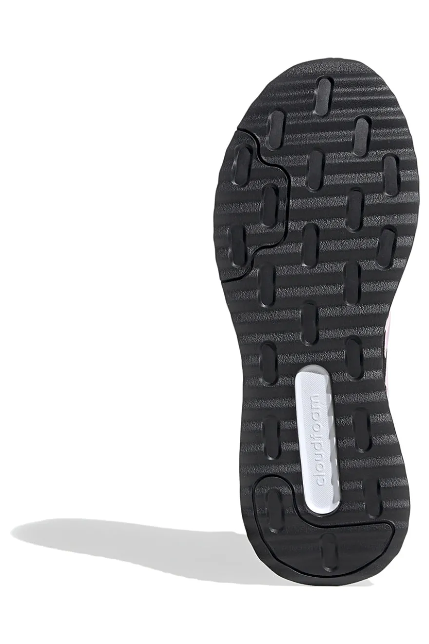 Schwarze Laufschuhe mit rosa Streifen aus atmungsaktivem Mesh Adidas X_PLRPATH
