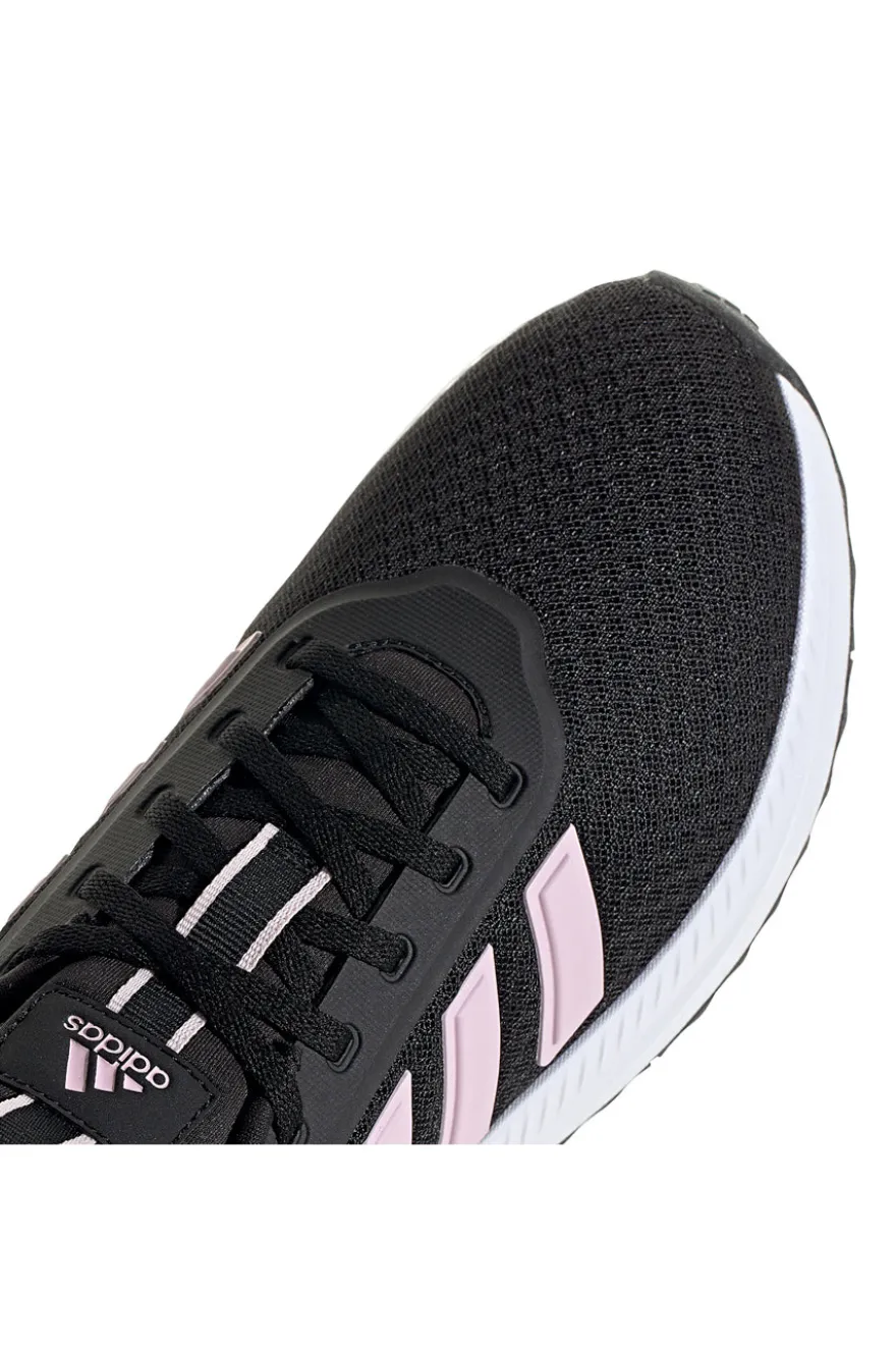 Schwarze Laufschuhe mit rosa Streifen aus atmungsaktivem Mesh Adidas X_PLRPATH