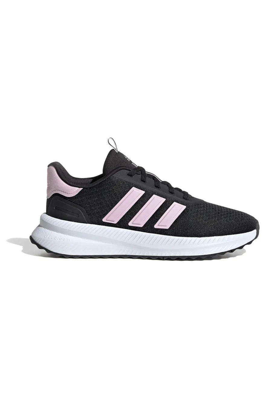 Schwarze Laufschuhe mit rosa Streifen aus atmungsaktivem Mesh Adidas X_PLRPATH