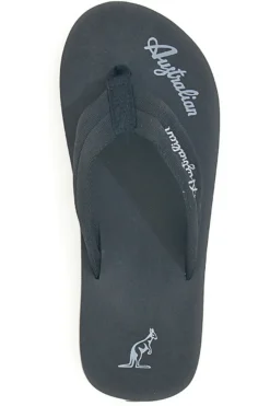 Schwarze Pantoffeln mit Stoffriemen Australian AU24W409
