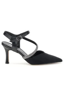 Schwarze Pumps mit Riemchen Pittarello couture 65302
