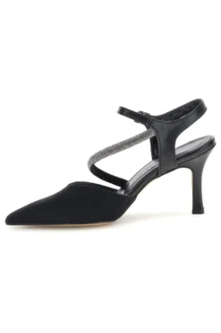 Schwarze Pumps mit Riemchen Pittarello couture 65302