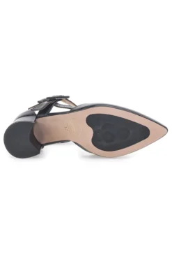 Schwarze Pumps mit Riemchen und Absatz PITTARELLO 8012