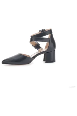 Schwarze Pumps mit Riemchen und Absatz PITTARELLO 8012