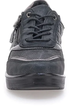 Schwarze Schnürschuhe mit Plateau MIO TEMPO 724072