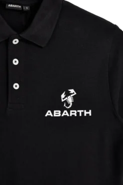 Schwarzes Kurzarm-Poloshirt Abarth AH24SS152