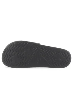 Schwarze Slipper mit gepolstertem Band und PUMA Leadcat 2 Logo