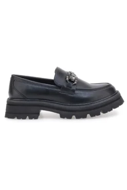 Schwarze Slipper mit Tanksohle und Vorderklammer ME & ME 1222