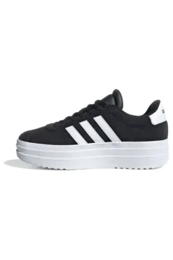 Schwarze Sneakers mit Plateausohle Adidas VL COURT BOLD J