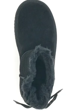 Schwarze Stiefeletten aus echtem Wildleder mit Schleife Pittarello Wow 18175