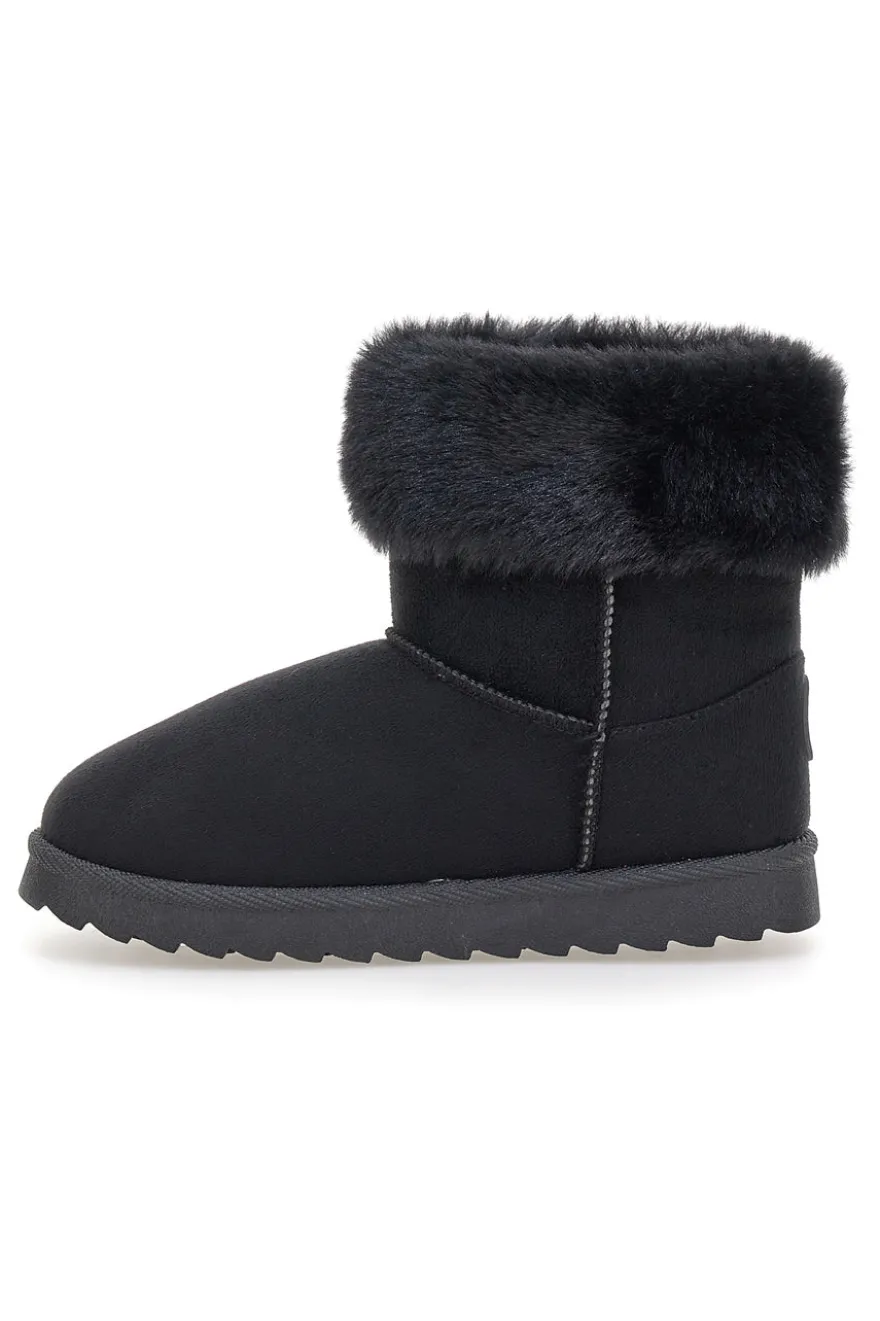 Schwarze Stiefeletten „Love“ PK1643A von Pittarello mit Pelzbesatz