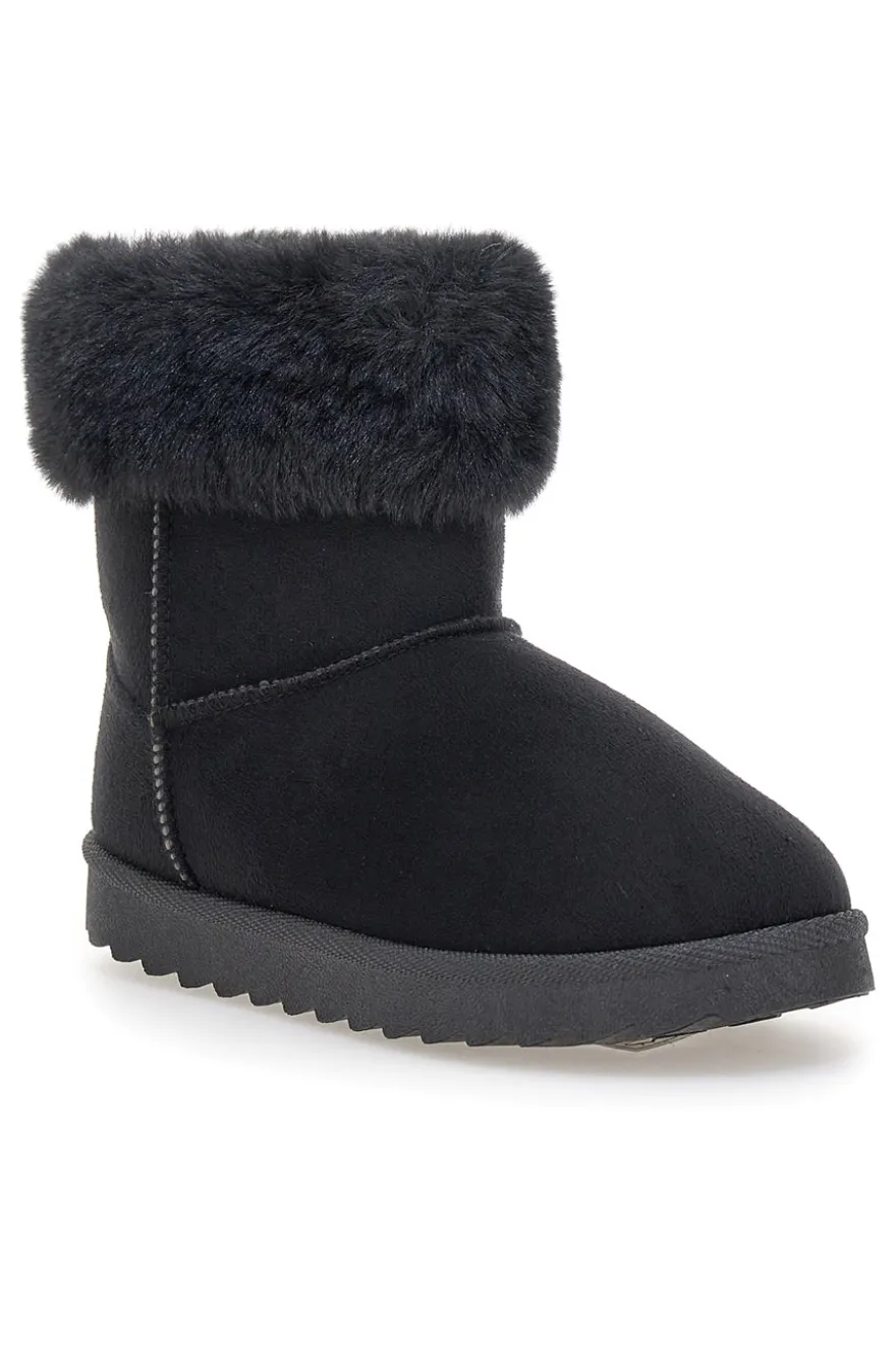 Schwarze Stiefeletten „Love“ PK1643A von Pittarello mit Pelzbesatz